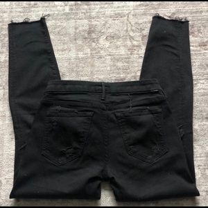 Mother looker ankle fray jeans size 27 - black